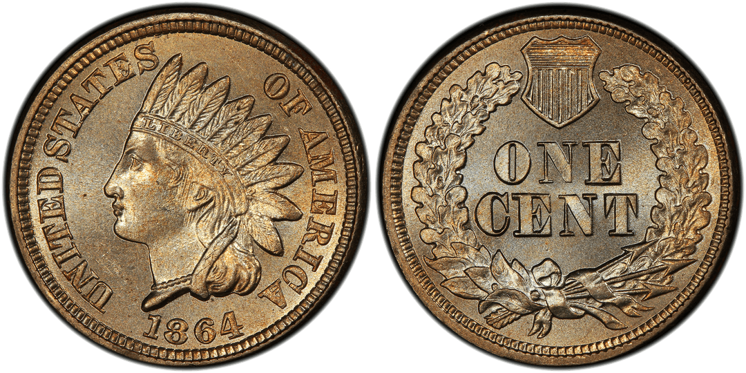 1864 Indian Head Cent (Copper Nickel) Polished Die FS-401 Snow-5