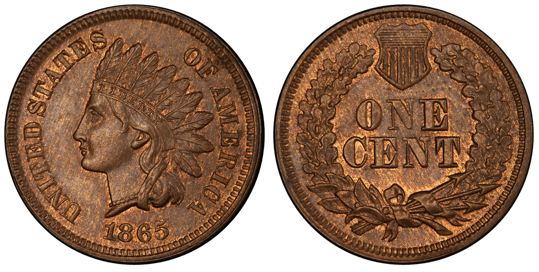 1865 Indian Head Cent (Fancy 5) Die Gouge FS-1401 Snow-14