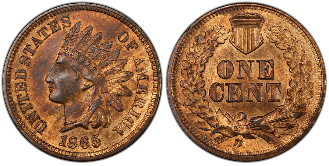 1865 Indian Head Cent (Plain 5) Misplaced Date FS-304 Snow-2