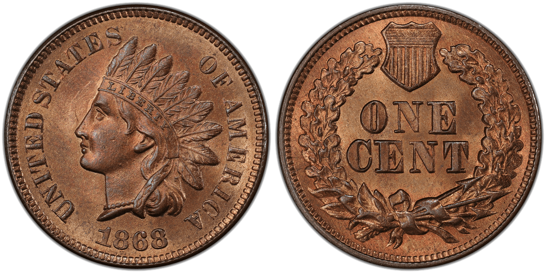 1868 Indian Head Cent Die Clash (Obverse)