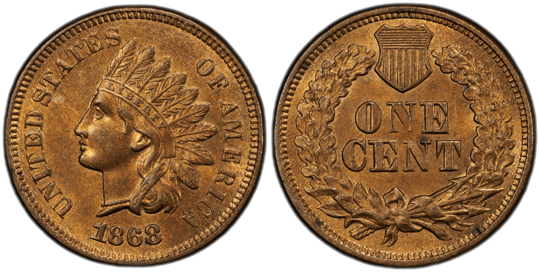 1868 Indian Head Cent Doubled Die Obverse FS-101 Snow-1
