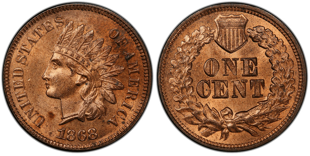 1868 Indian Head Cent Misplaced Date FS-301 Snow-8