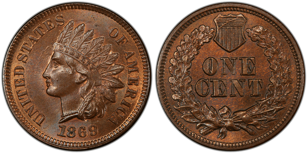 1869 Indian Head Cent Die Gouge (Reverse Shield)
