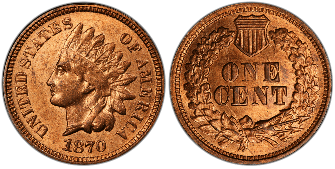 1870 Indian Head Cent Die Clash Multiple Transfers