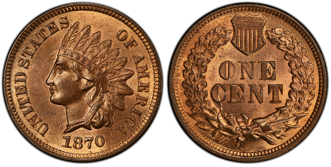 1870 Indian Head Cent Doubled Die Obverse FS-101