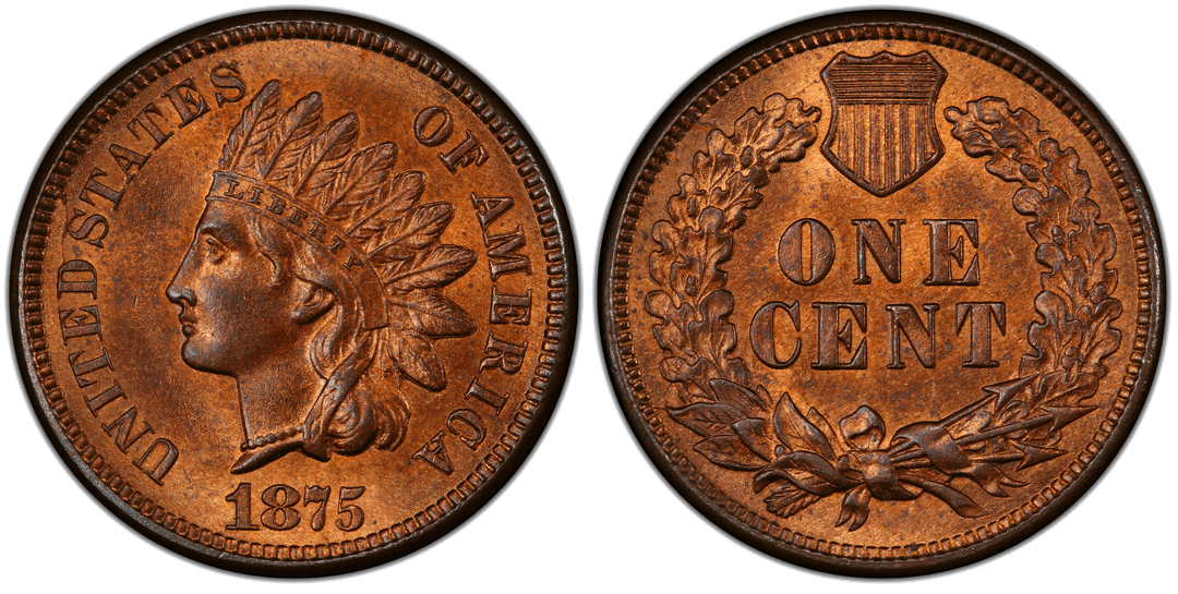 1875 Indian Head Cent Dot Cent FS-801 Snow-16