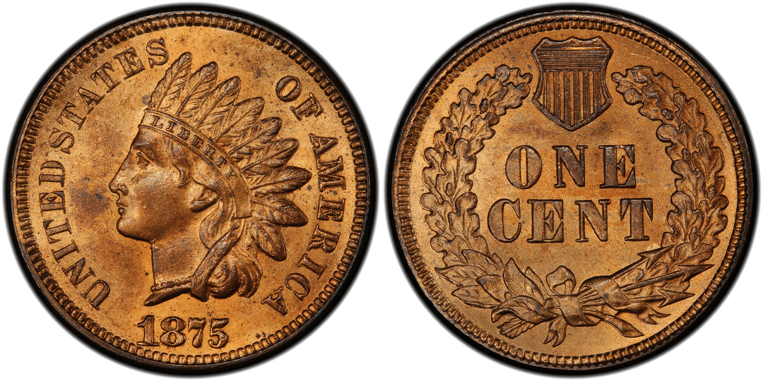 1875 Indian Head Cent Repunched Date FS-302 Snow-2