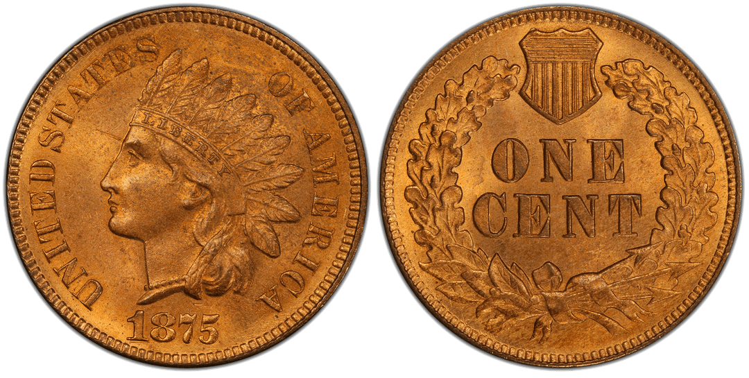 1875 Indian Head Cent Repunched Date FS-303 Snow-3