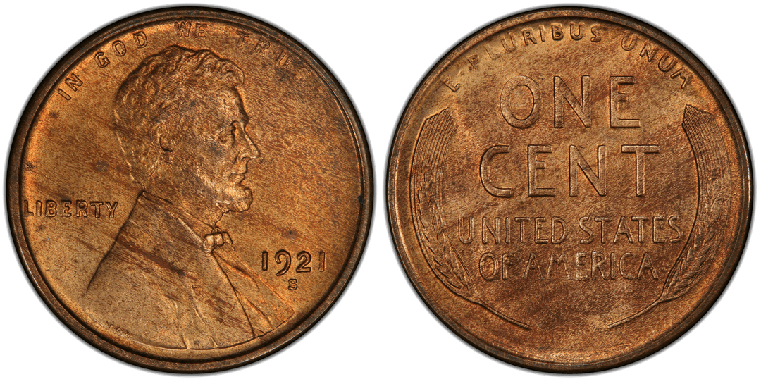 1921 (S) Lincoln Wheat Cent Improper Alloy Mix