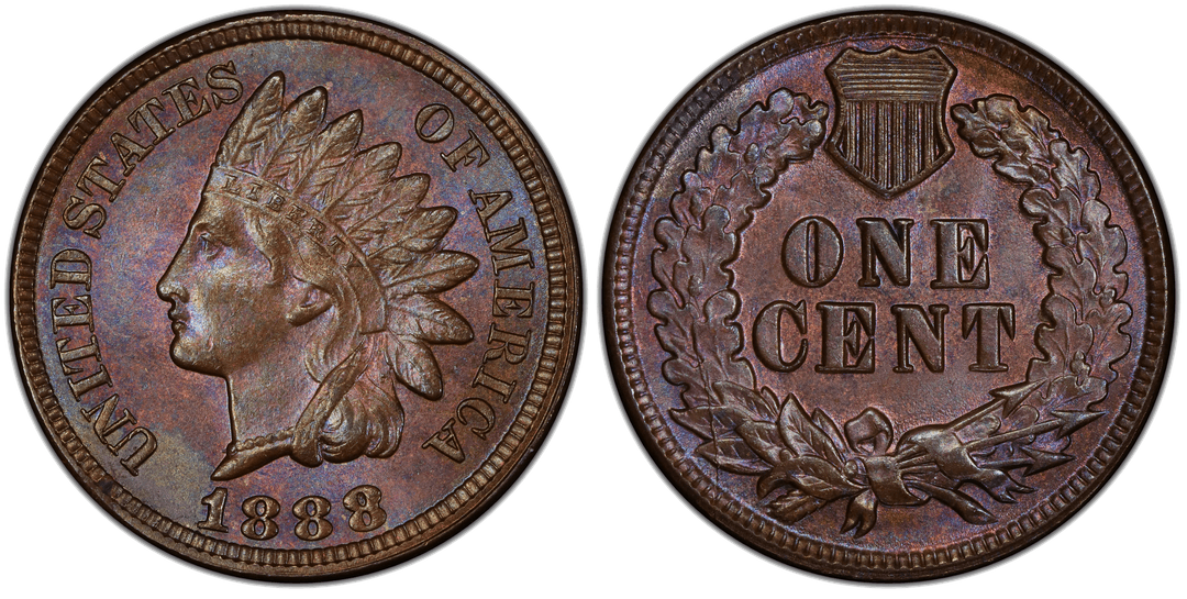1888 Indian Head Cent Repunched Date FS-302 Snow-2