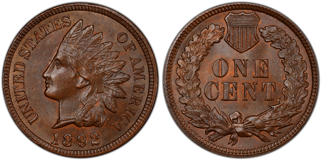 1892 Indian Head Cent Die Clash (C/Portrait)