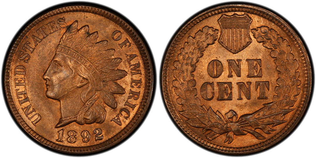 1892 (P) Cent Die Scratch error coin