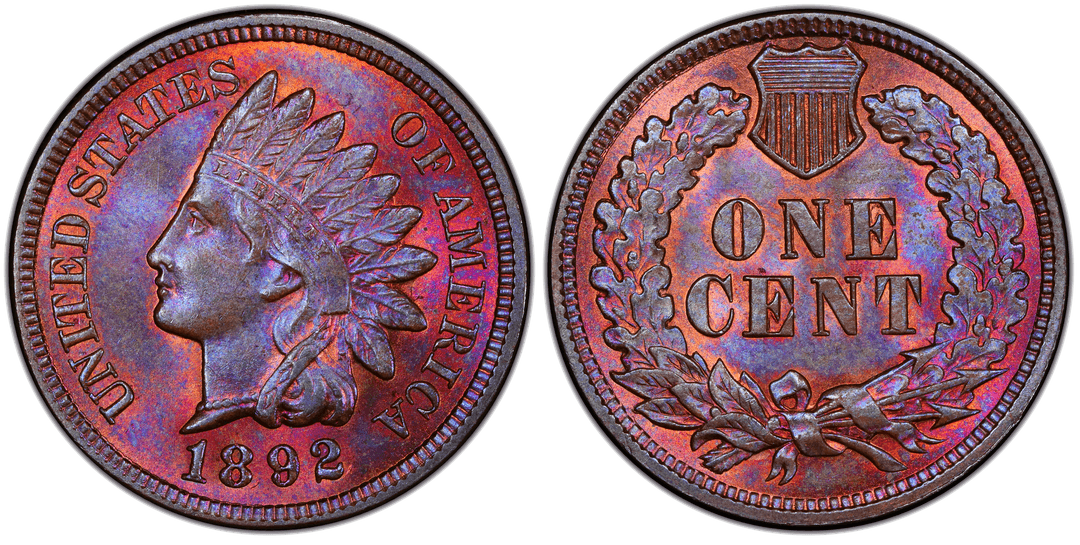1892 Indian Head Cent Repunched Date FS-301 Snow-8