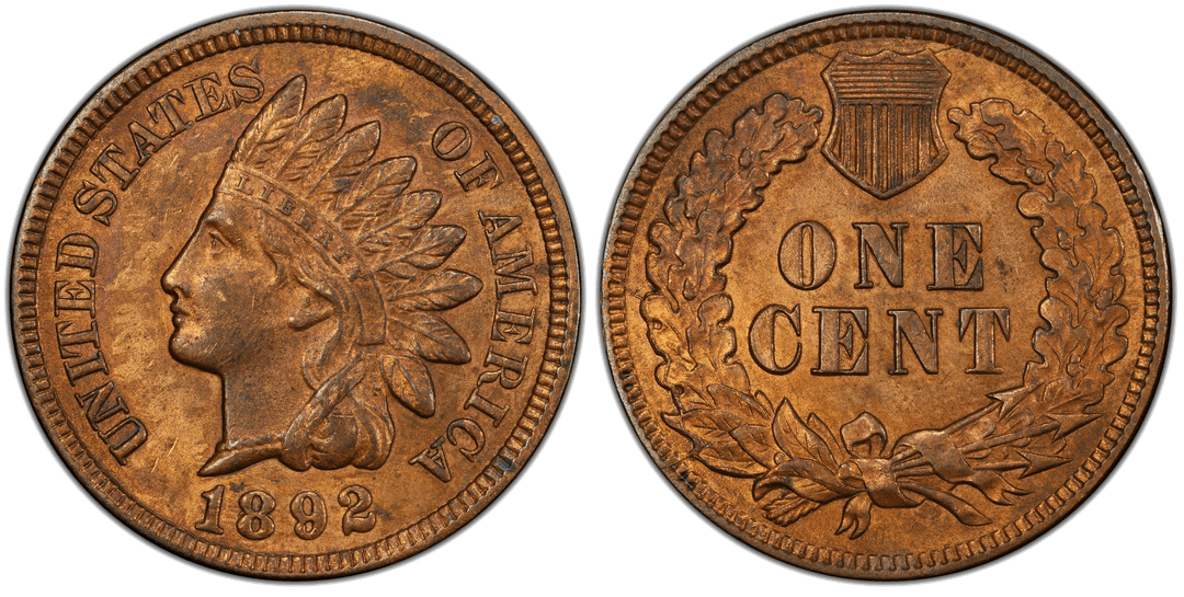 1892 Indian Head Cent Repunched Date FS-302 Snow-1