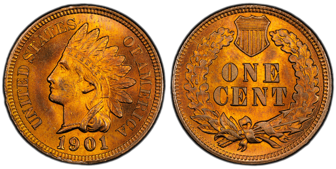 1901 Indian Head Cent Repunched Date FS-301 Snow-19