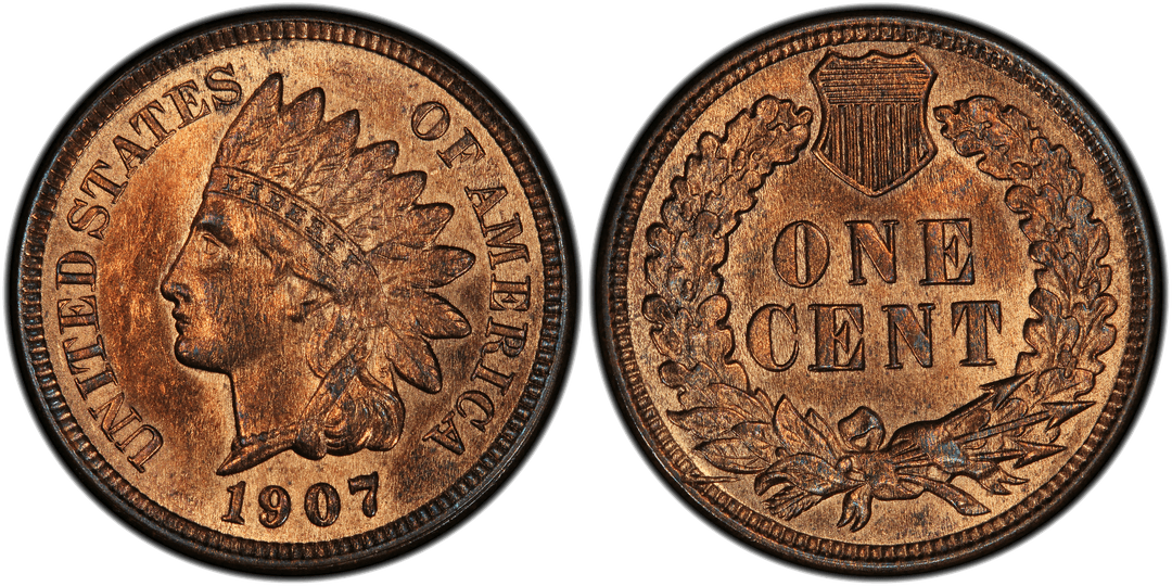 1907 Strike Through, Repunched Date error coin