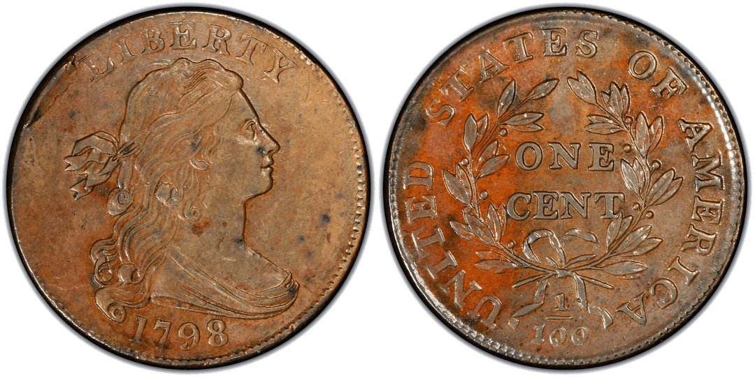 1798 Draped Bust Large Cent S-171 Obverse Cud