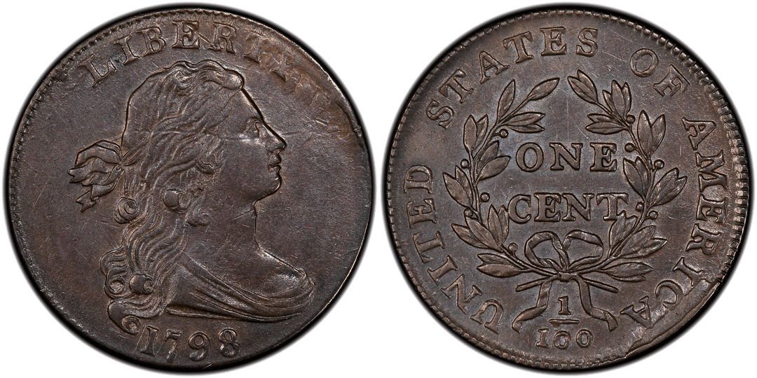 1798 Draped Bust Large Cent S-172 Reverse Cud