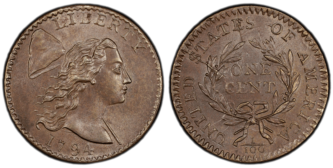 1794 Liberty Cap Large Cent (Head of 1794) Reverse Unusual Die Crack