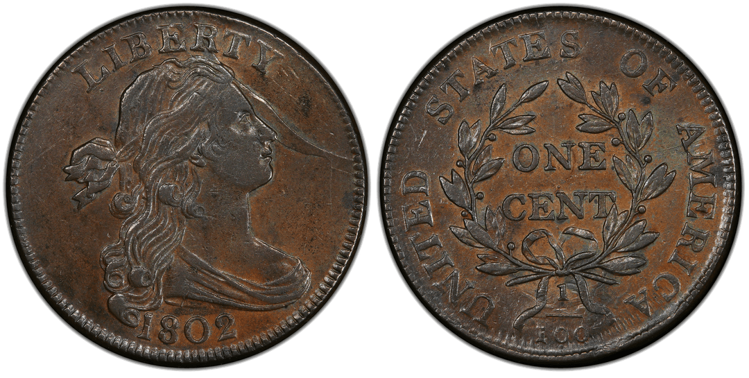 1802 Draped Bust Large Cent S-239 Obverse Retained Interior Die Break