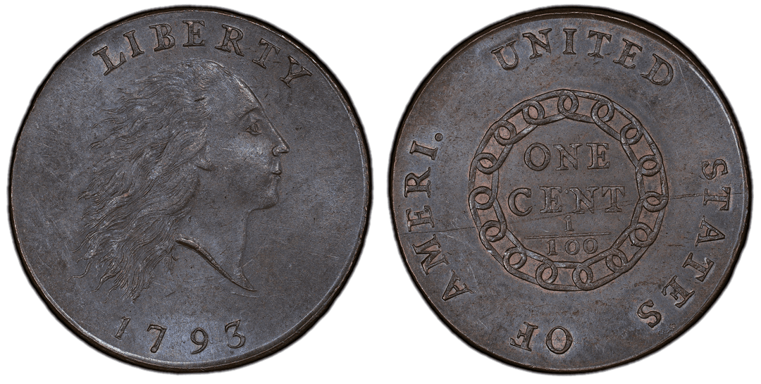 1793 Chain Cent (AMERI. Variety) Reverse Split Die