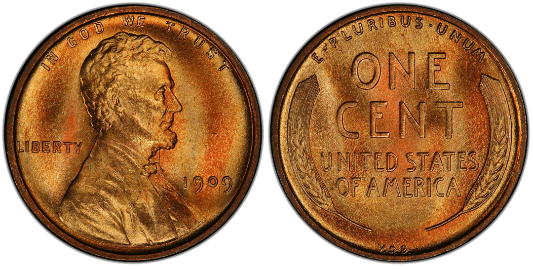 1909 VDB Lincoln Wheat Cent Die Clash