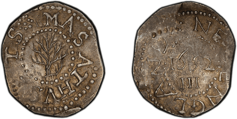 1652 Threepence Oak Tree - No "In" on Obverse