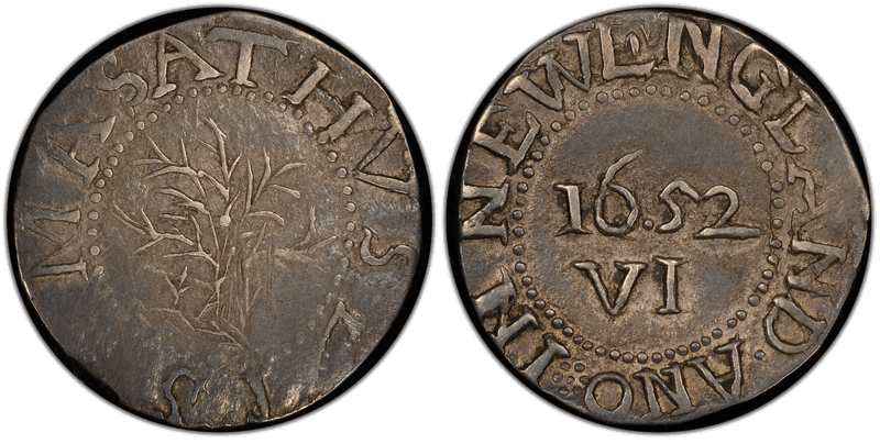 1652 Sixpence Oak Tree - 'IN' on Reverse