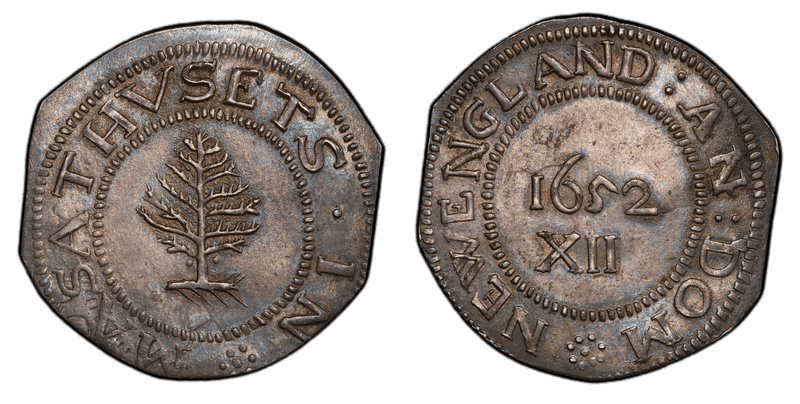 1652 Shilling Pine Tree - Large Planchet - Pellets