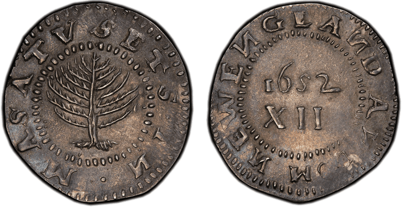 1652 Shilling Pine Tree - Lg. Planchet - No H