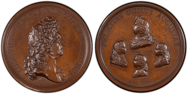 1693 Bronze Medal Betts-75, Louis XIV Felicitas