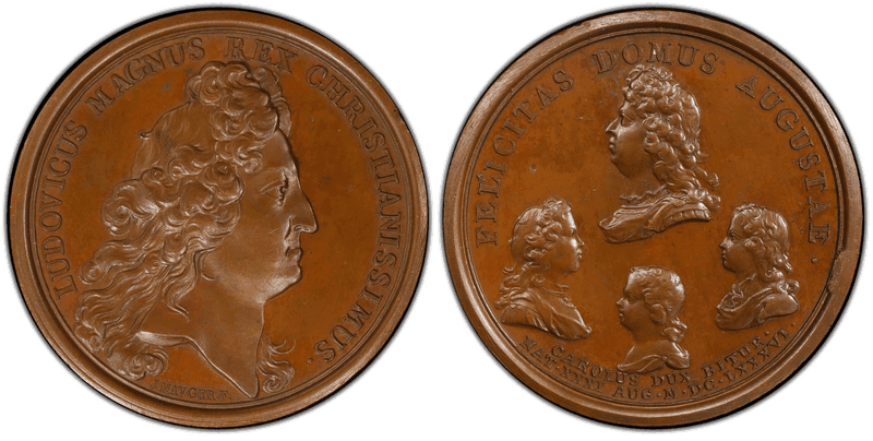 1693 Bronze Medal Betts-76, Louis XIV Felicitas