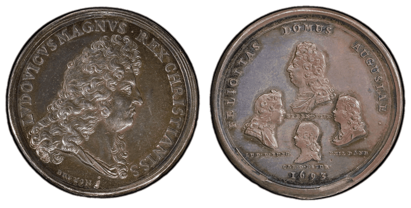 1693 Silver Medal Betts-75G, Louis XIV Felicitas