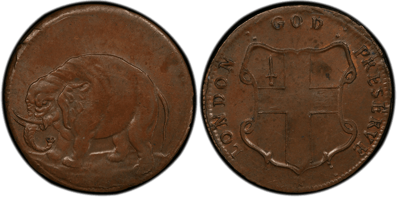 1694 Token Elephant - Thin Planchet