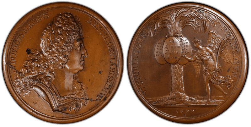 1697 Bronze Medal Betts-86B, French Victory