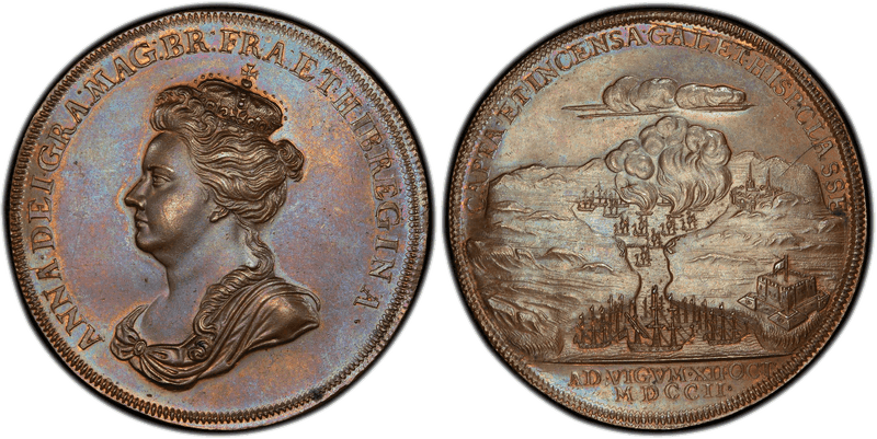1702 Bronze Medal Betts-97, Expedition To Vigo Bay