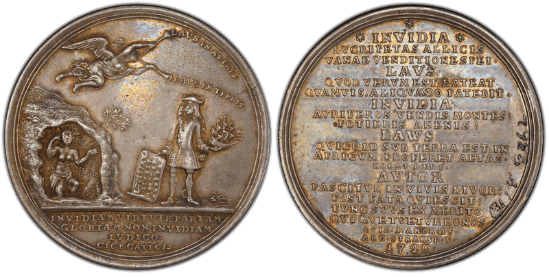 1720 Silver Medal Betts-114, John Law