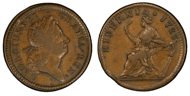 1723 1/2P Hibernia - Star Before Date Martin 4.107-E.1
