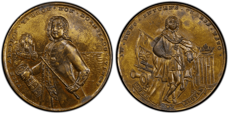 1739 Bronze Medal Admiral Vernon, A-C NLv 5-D
