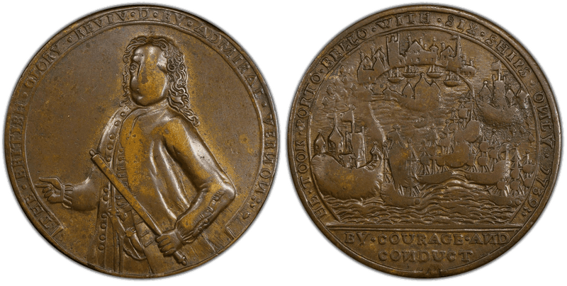 1739 Bronze Medal Admiral Vernon, A-C PBv 30-AA