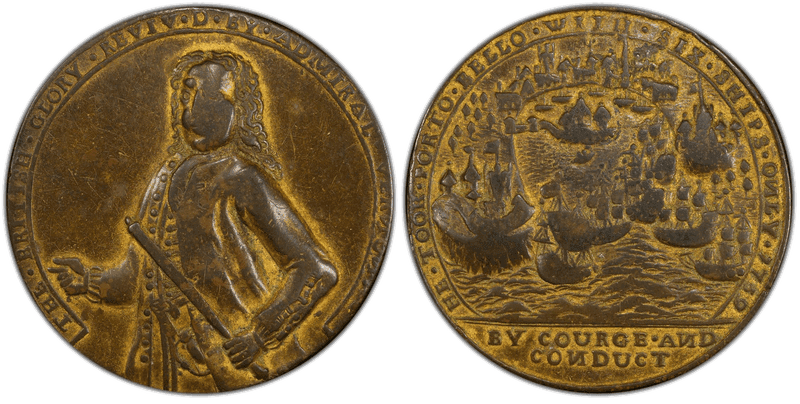 1739 Bronze Medal Admiral Vernon, A-C PBv 30-BB