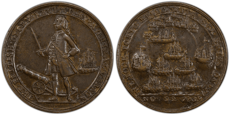 1739 Bronze Medal Admiral Vernon, A-C PBvi 3-C