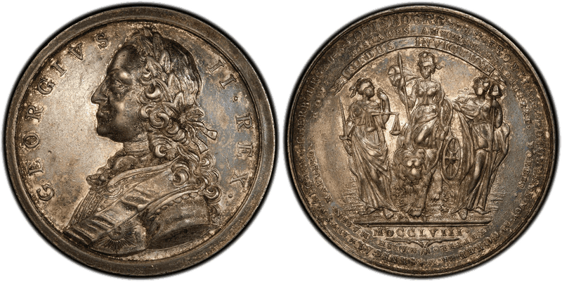 1758 Silver Medal Betts-416, Eimer-662 British Victories Medal