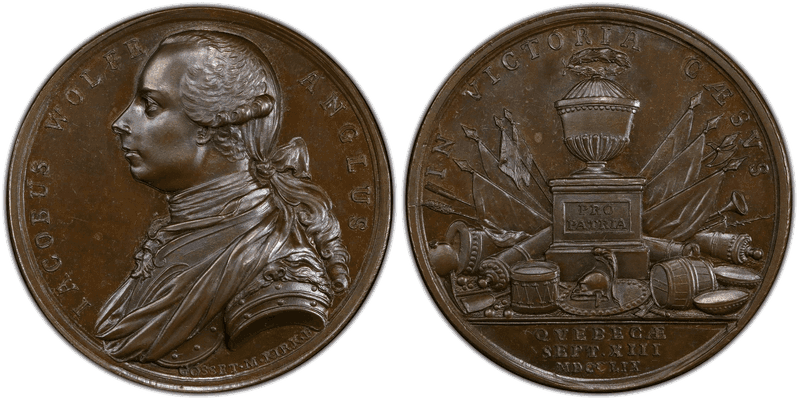 1759 Bronze Medal Betts-422, James Wolfe