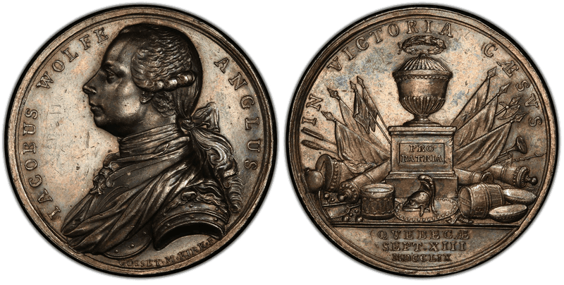 1759 Silver Medal Betts-422, James Wolfe