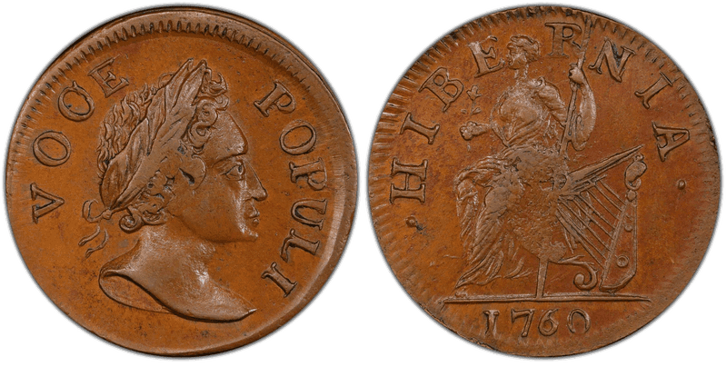 1760 1/2 P Voce Populi - VOOE Half Penny