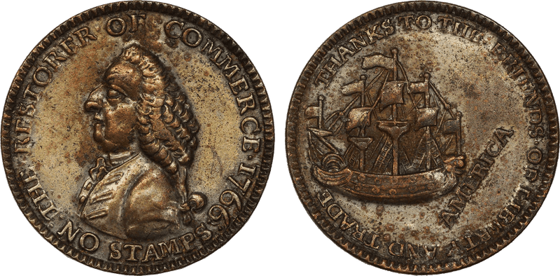 1766 Farthing William Pitt - Silvered