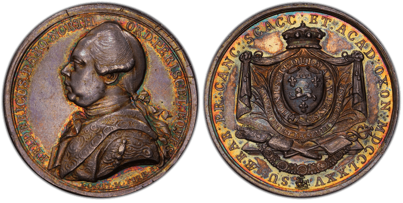 1775 Silver Medal Betts-551, Lord North