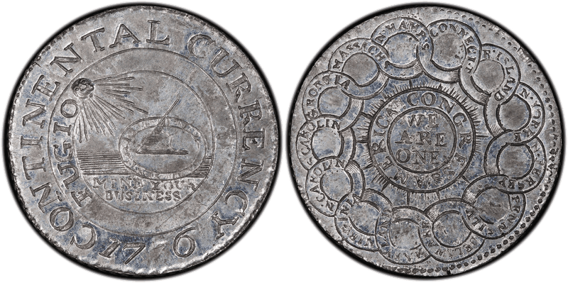 1776 Continental Currency Pewter Dollar