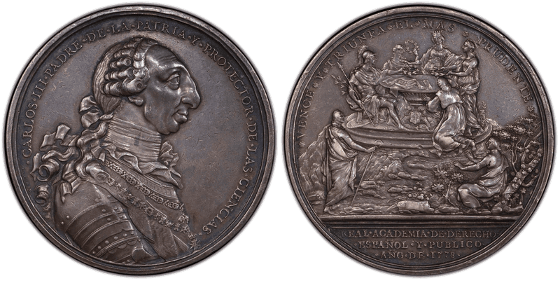 1778 Medal Real Academia de Derecho, Silver Grove K-75a